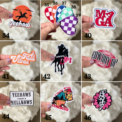 Embroidered Hat Patches