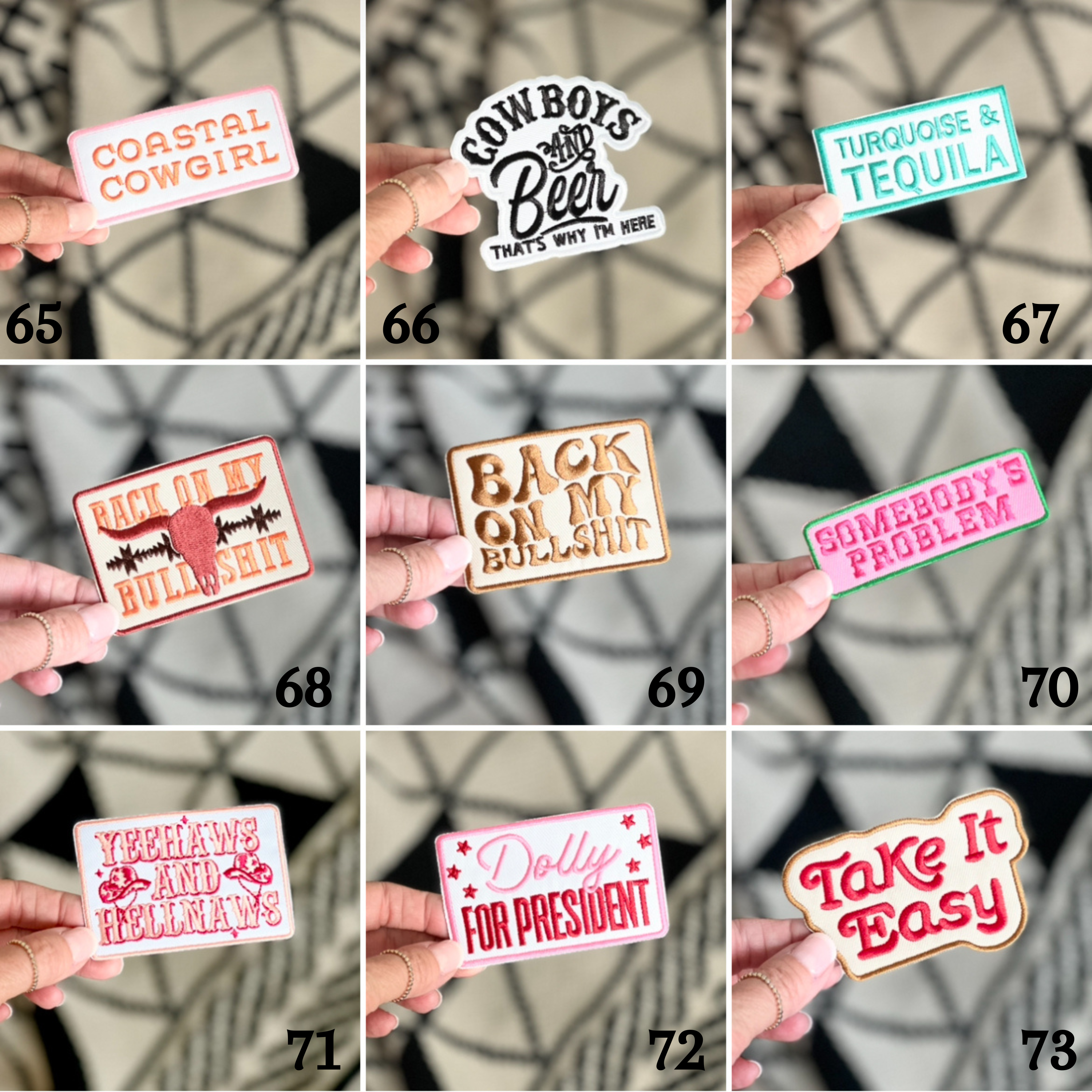 Embroidered Hat Patches