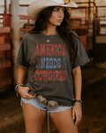 America Needs Cowgirls Tee
