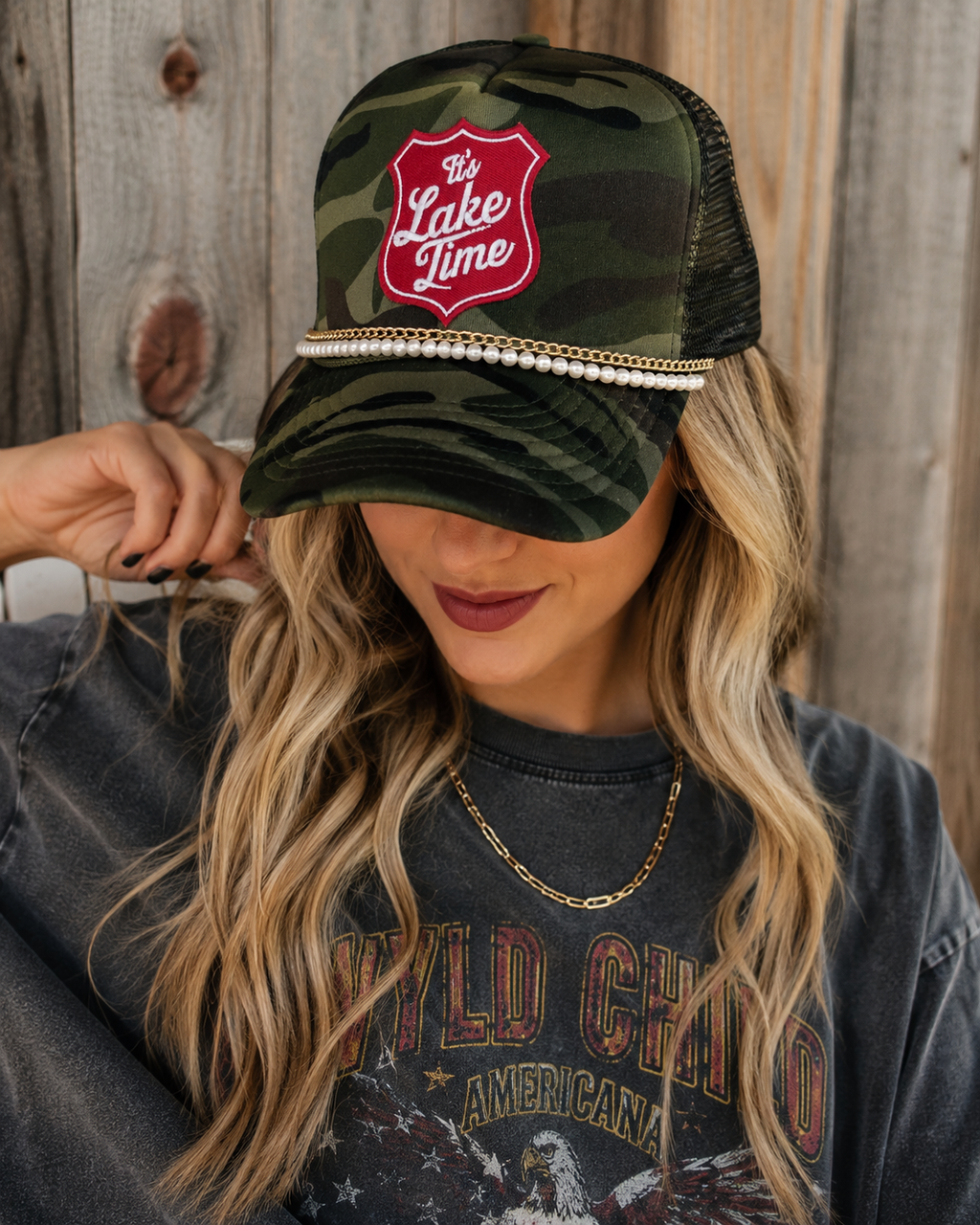 Lake Time Camo Trucker