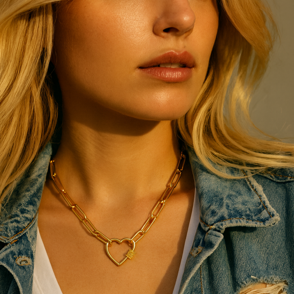 Open Heart Carabiner Chain