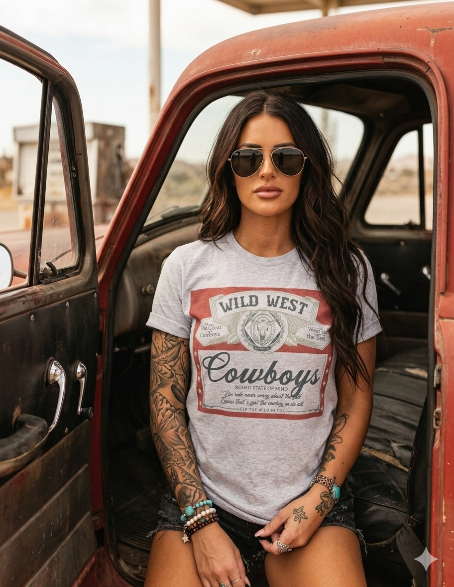 Wild West Vintage Cowboys Tee