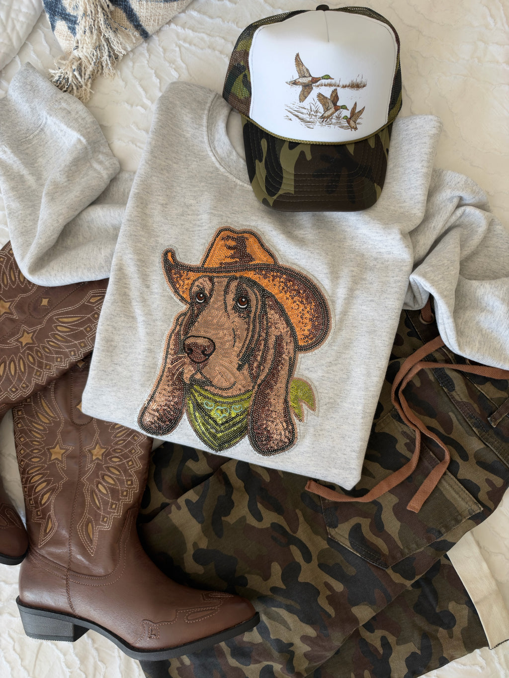 Sequin Hound Pullover