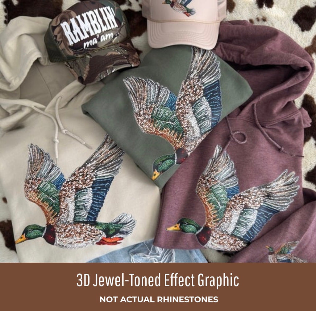 Faux Sparkle Mallard Duck Crew