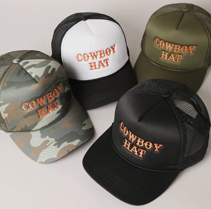 "Cowboy Hat" Embroidered Trucker