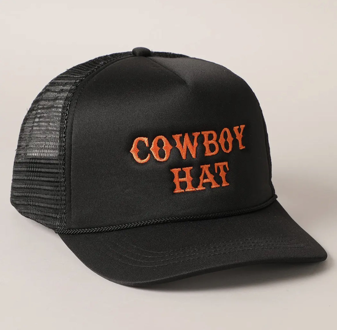 "Cowboy Hat" Embroidered Trucker