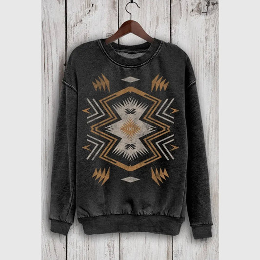 Cozy Boho Western Graphic Crewneck