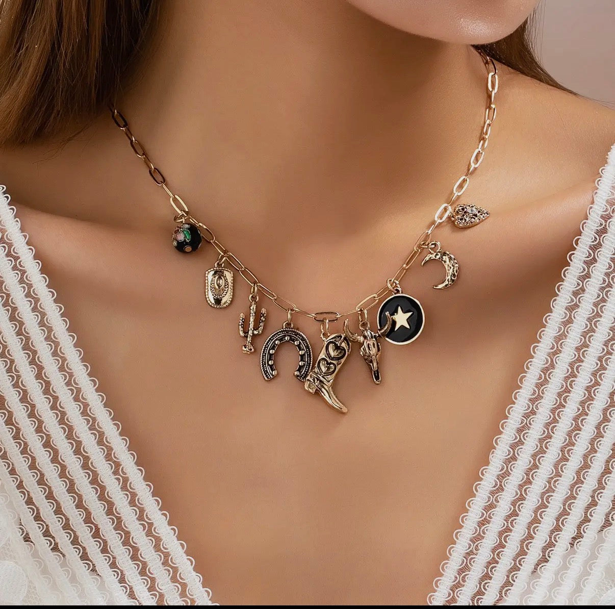 Rodeo relic Charm Necklace
