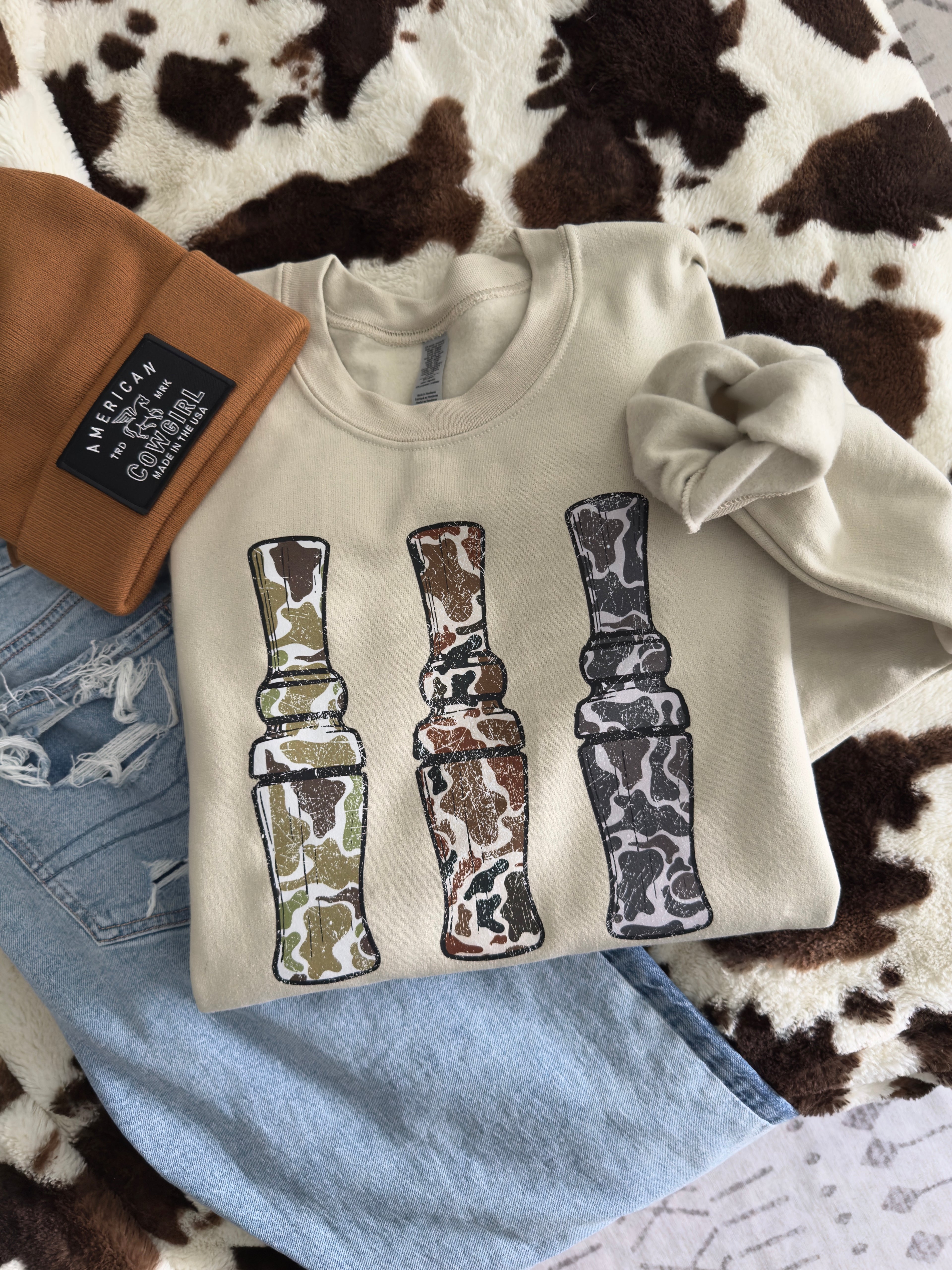 Vintage Camo Duck Call Crew