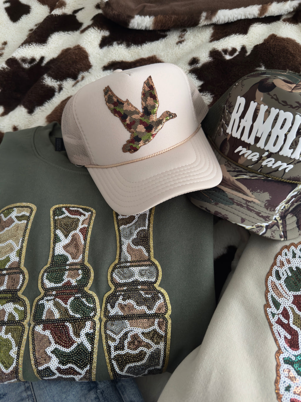 Sequin Mallard Trucker