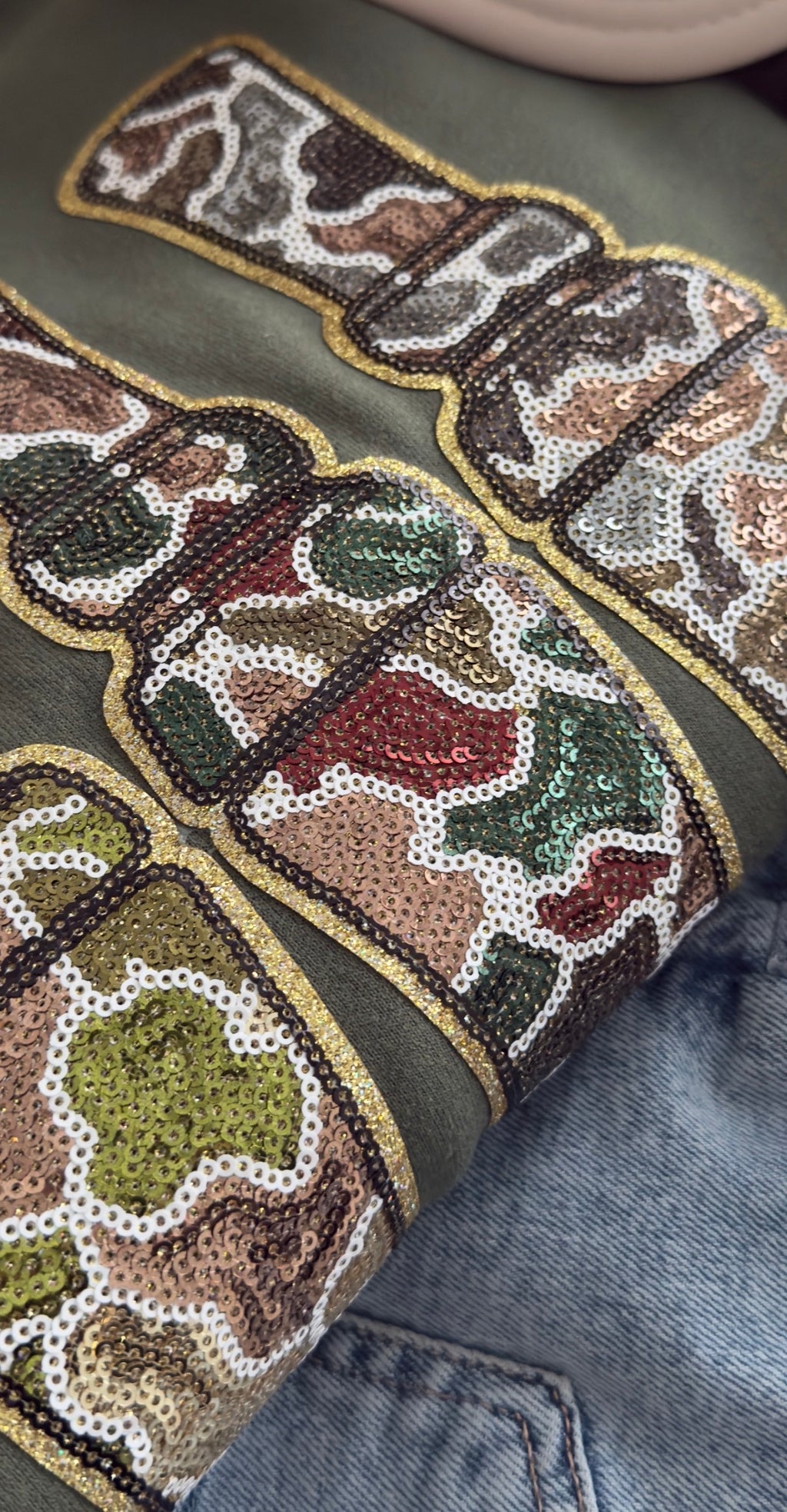 Sequin Camo Mallard Crew