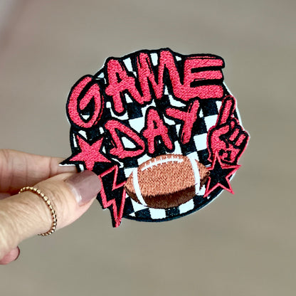 Retro Checkered Game Day Patches