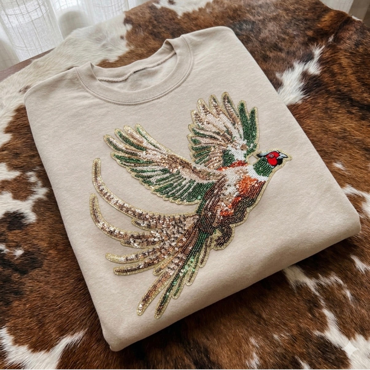 Sequin Pheasant Crew
