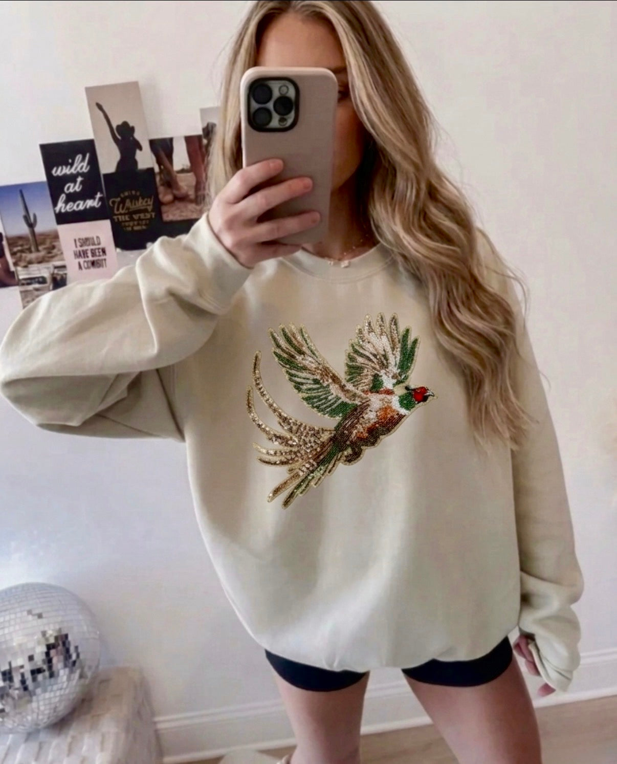 Sequin Pheasant Crew