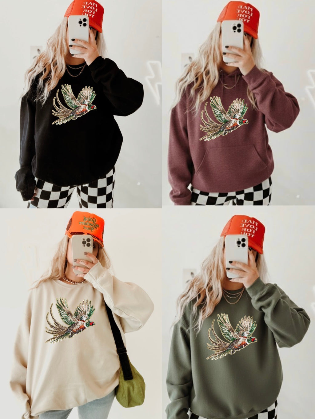 Sequin Pheasant Crew