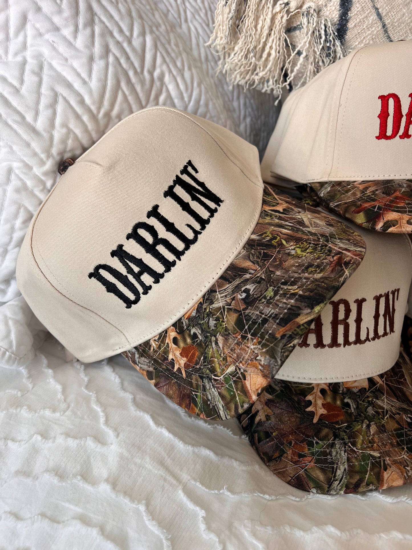 Embroidered Darlin' RealTree Camo Trucker