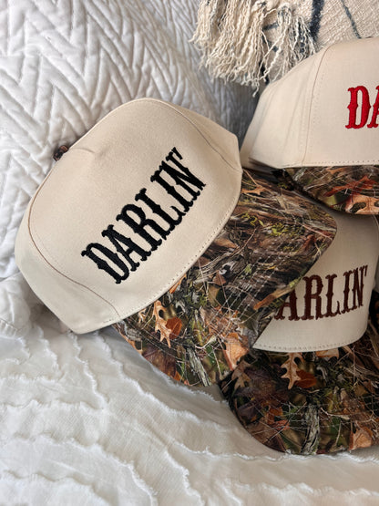 Embroidered Darlin' RealTree Camo Trucker