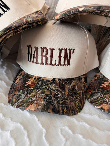 Embroidered Darlin' RealTree Camo Trucker