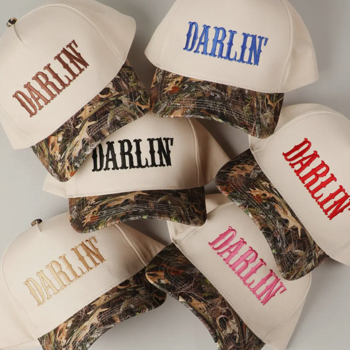 Embroidered Darlin' RealTree Camo Trucker