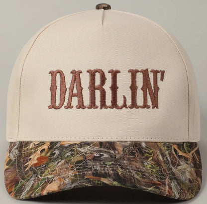 Embroidered Darlin' RealTree Camo Trucker