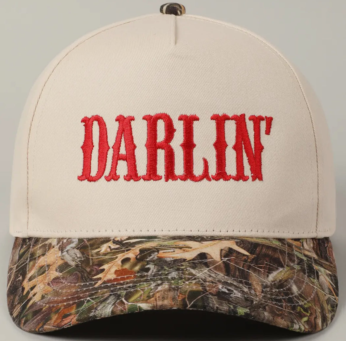 Embroidered Darlin' RealTree Camo Trucker