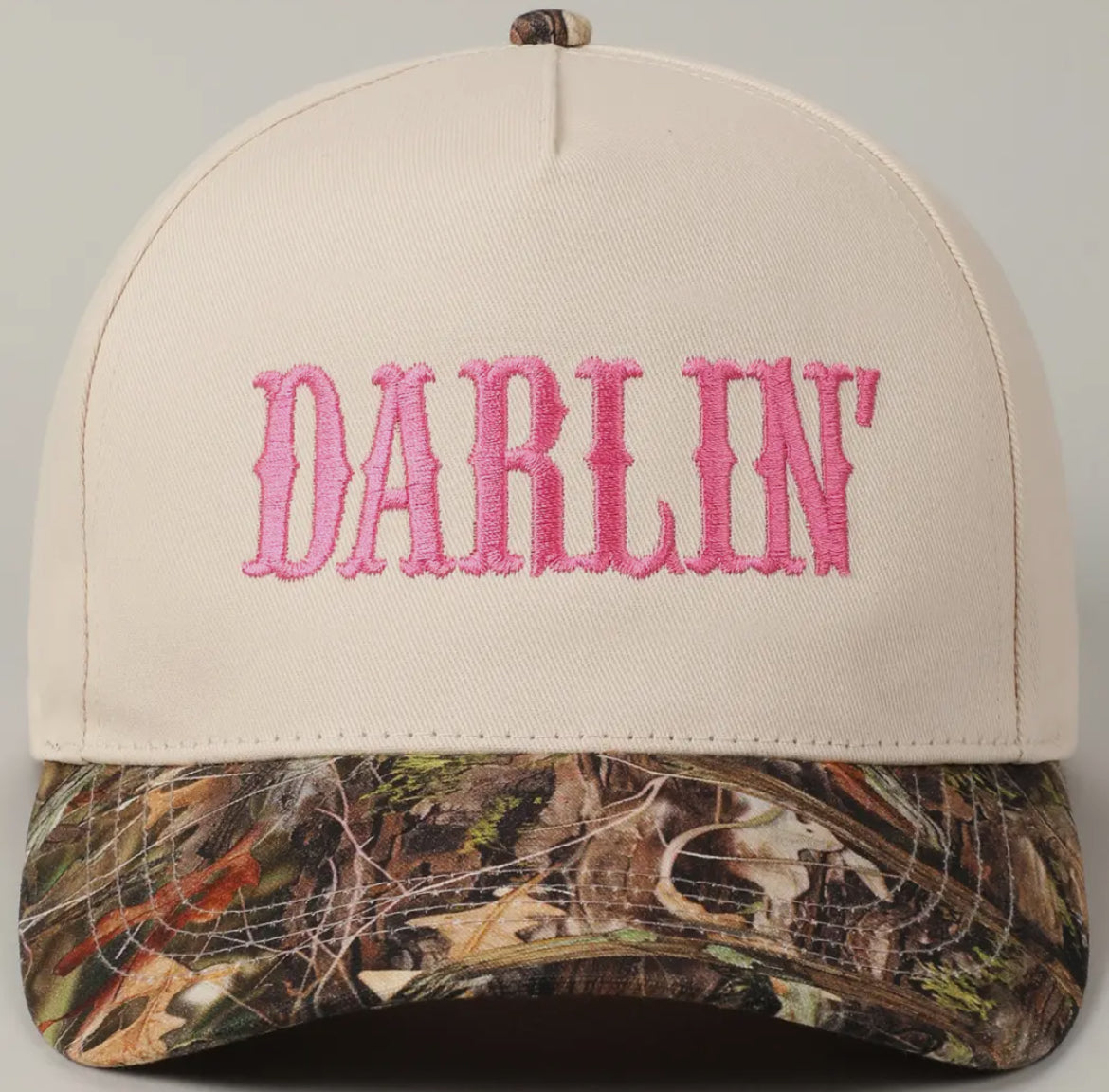 Embroidered Darlin' RealTree Camo Trucker