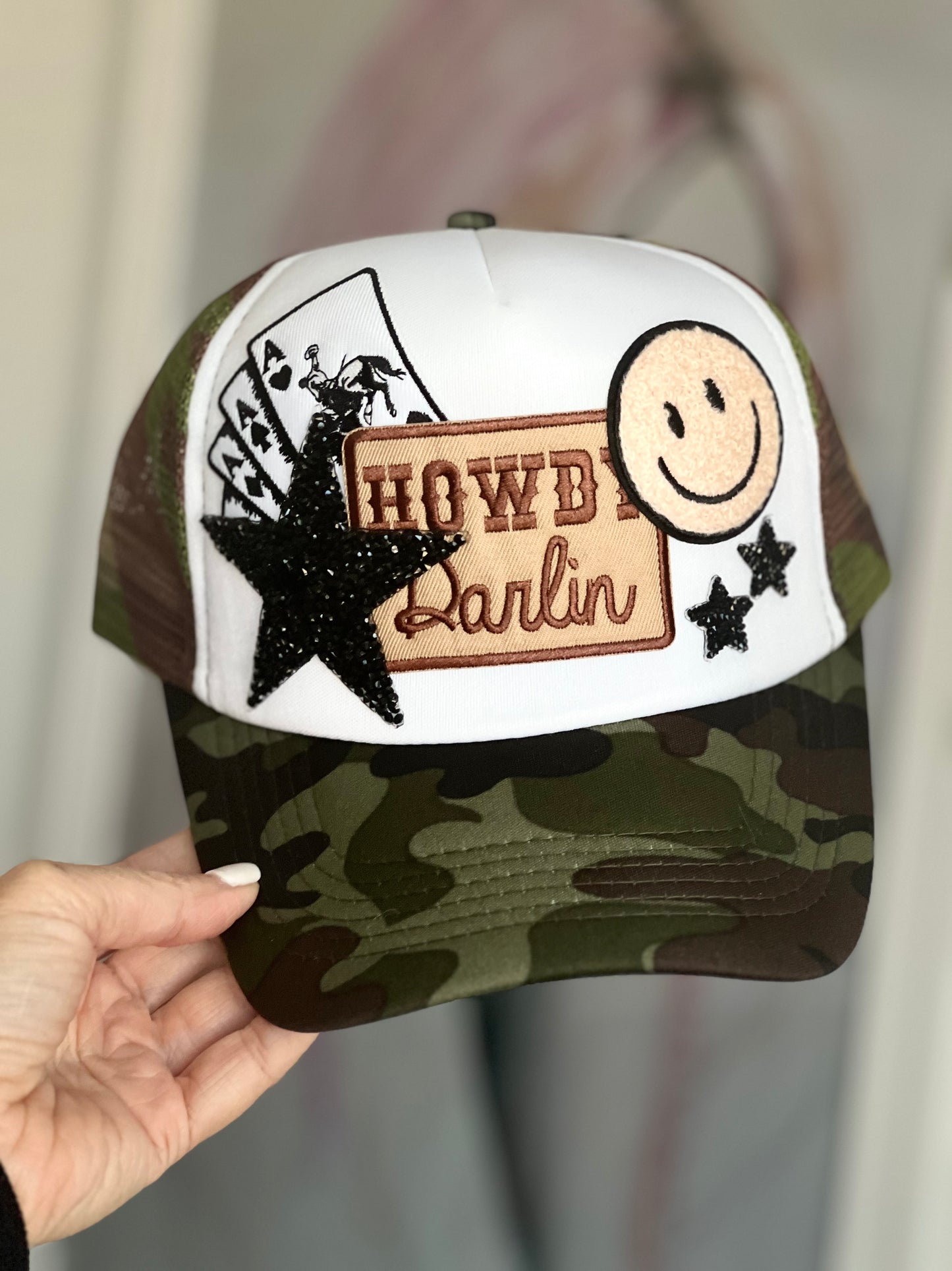 The "Cassidy" custom patch camo trucker