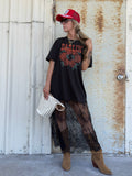Sweet But Savage Lace Tee Dress