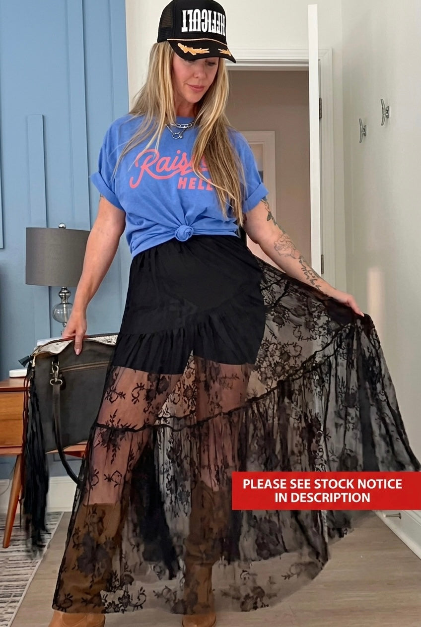 Rebel Lace Maxi Skirt