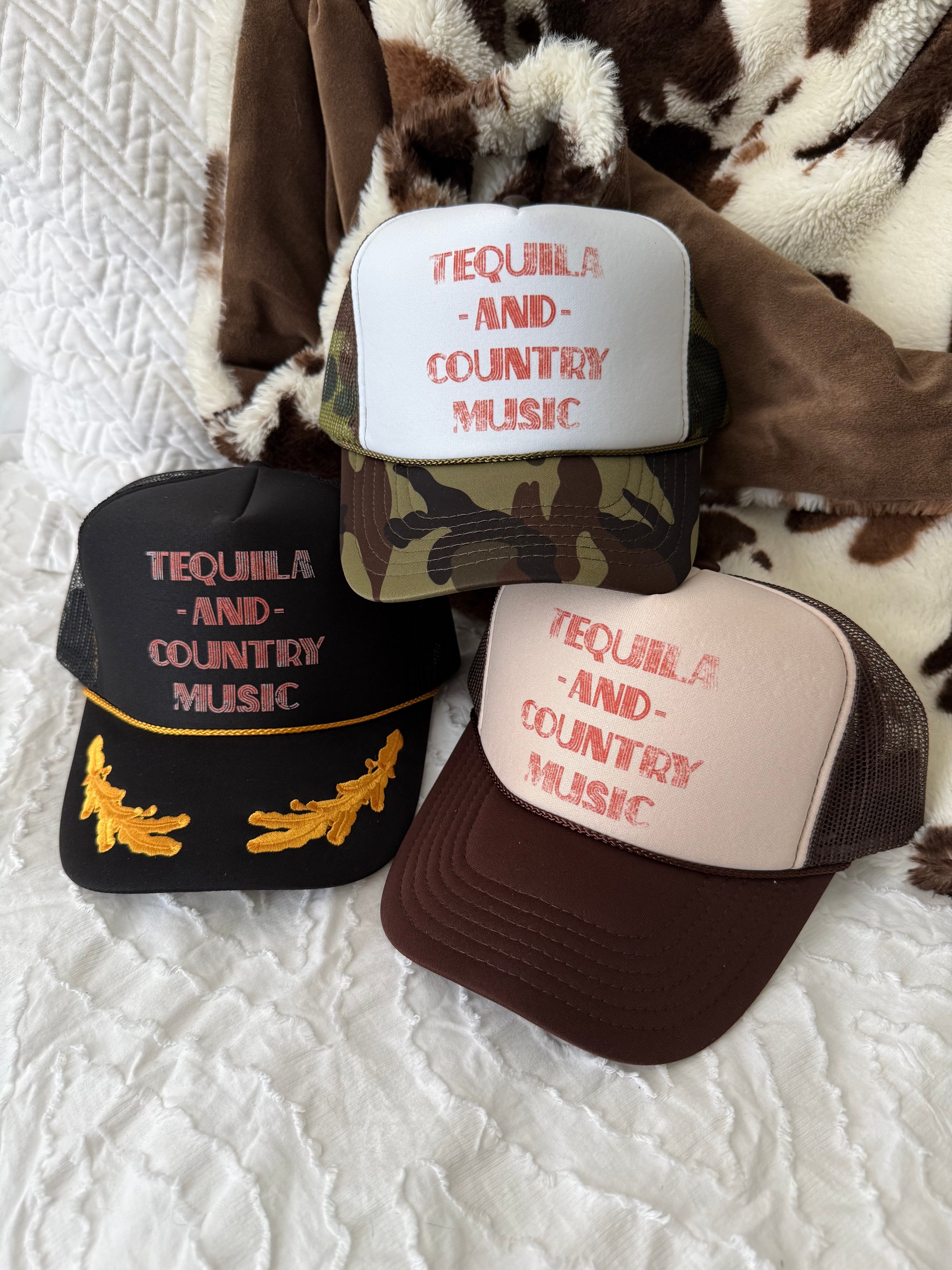 Tequila And Country Music Vintage Trucker