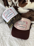Wild West Vintage Cowboys Label Trucker