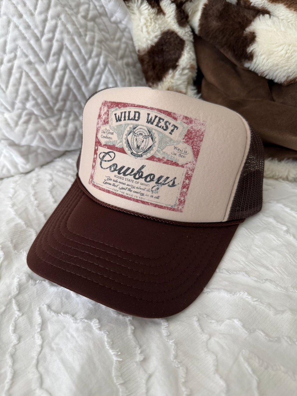 Wild West Vintage Cowboys Label Trucker