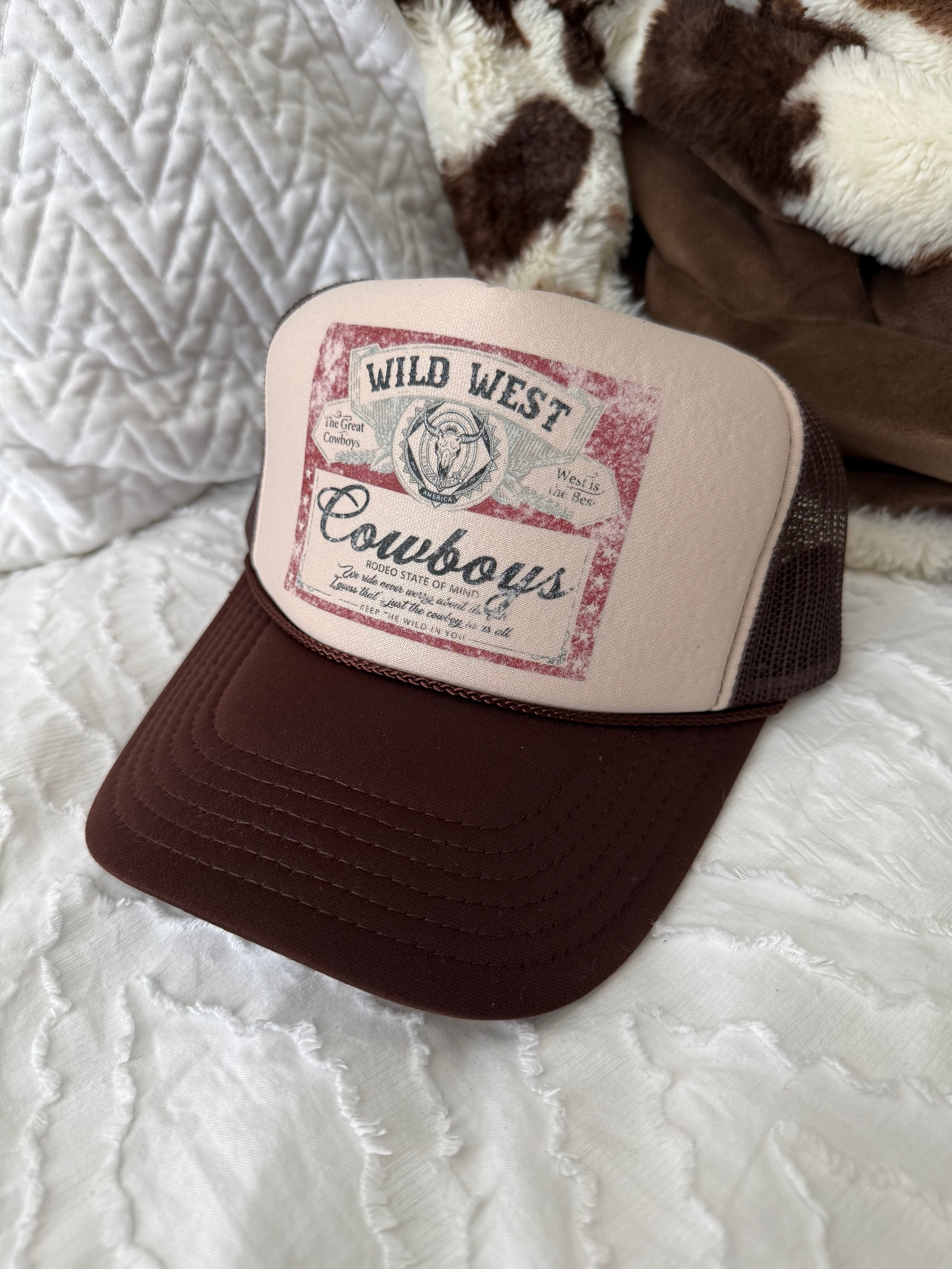 Wild West Vintage Cowboys Label Trucker