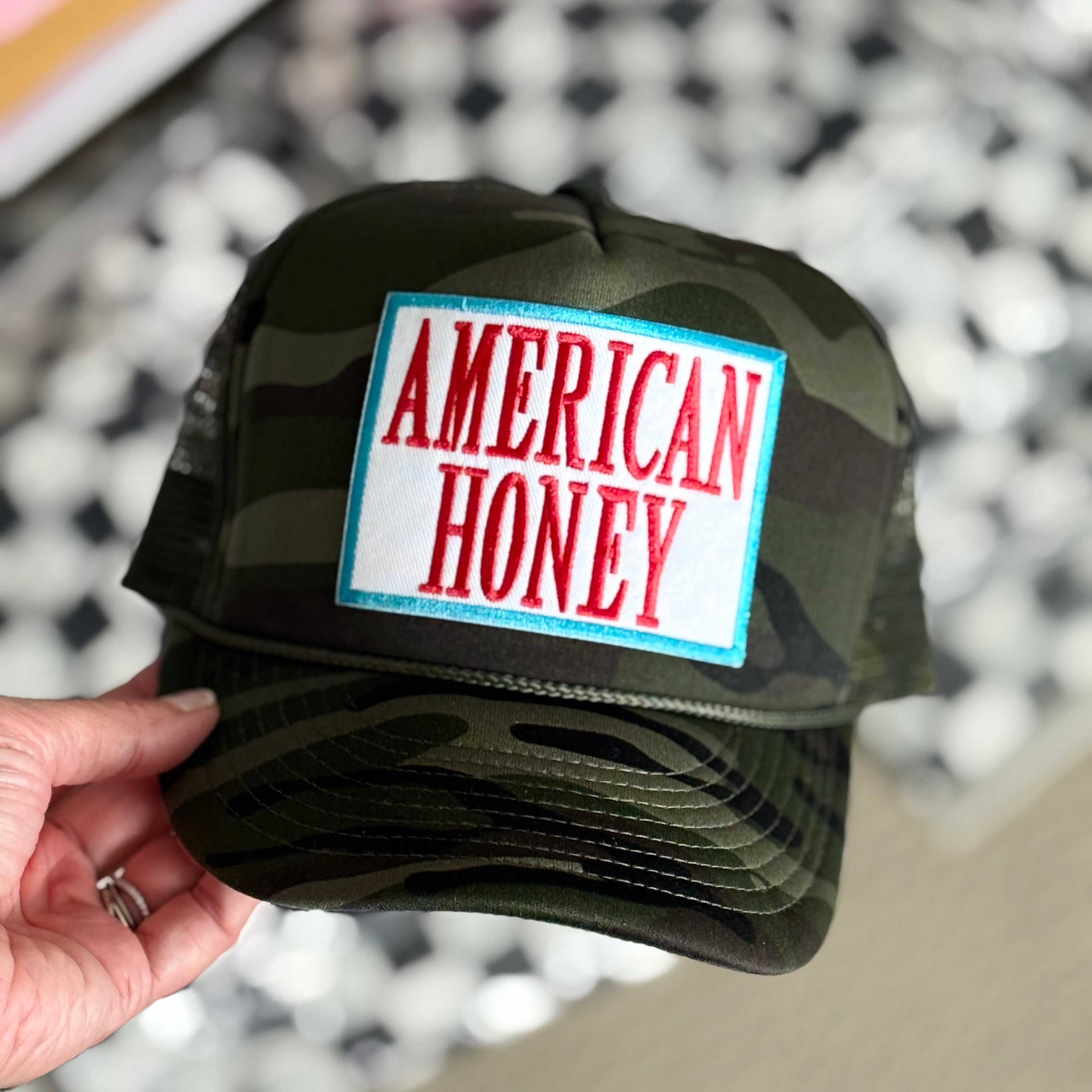 American Honey Camo Trucker