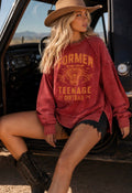 Teenage Dirtbag Acid Wash Slouch Sweatshirt
