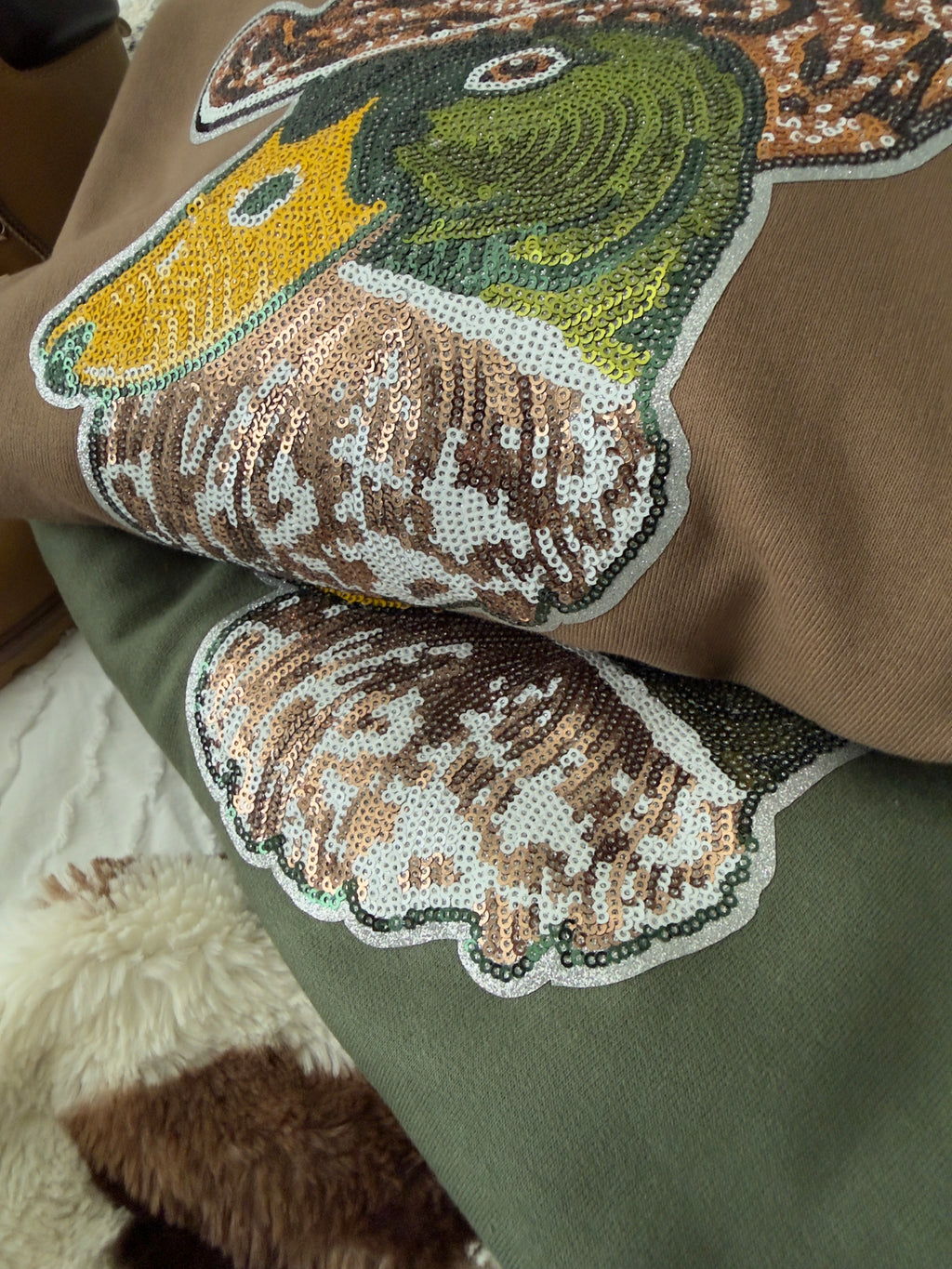 Sequin Cowboy Mallard Pullover