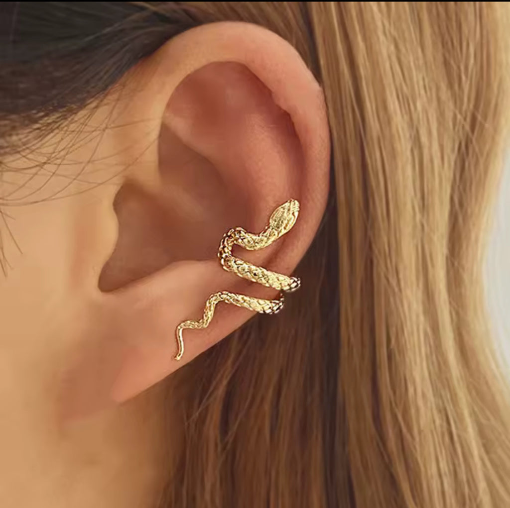 Gold Snake Ear Cuff