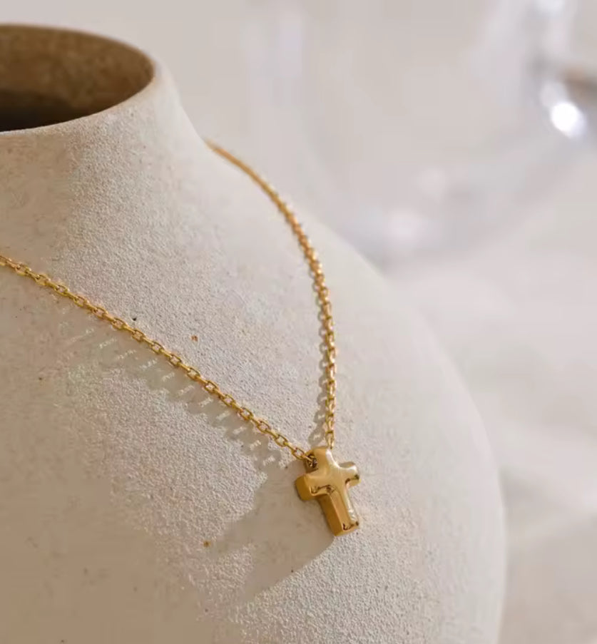 Faith & Fury Gold Cross Chain