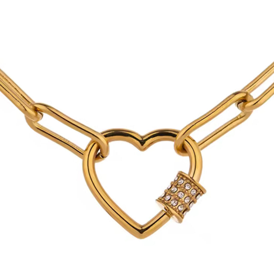 Open Heart Carabiner Chain