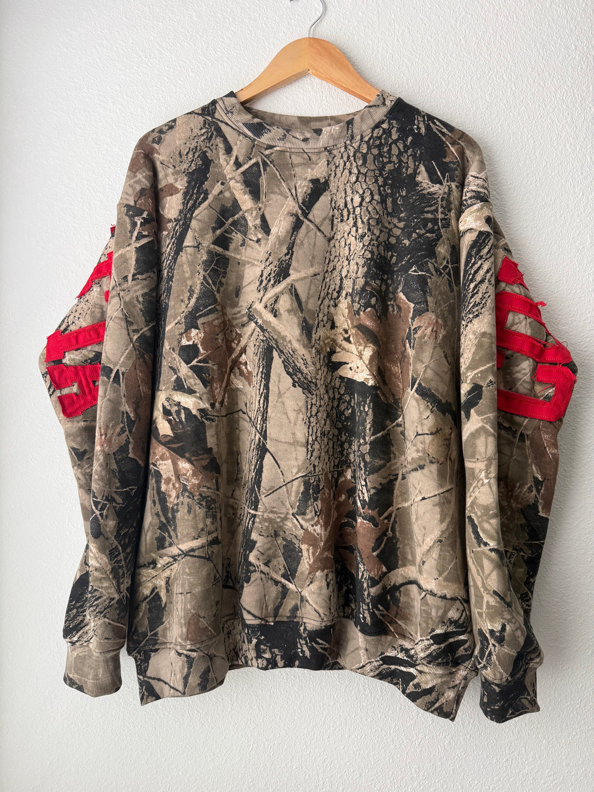 Camo Cowgirl Mafia Distressed Letter Crew