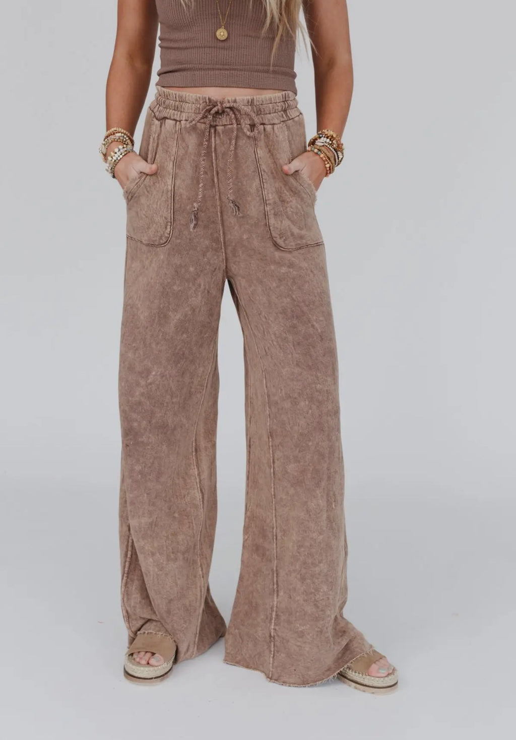 Mineral Wash Vintage Wide Leg Pant