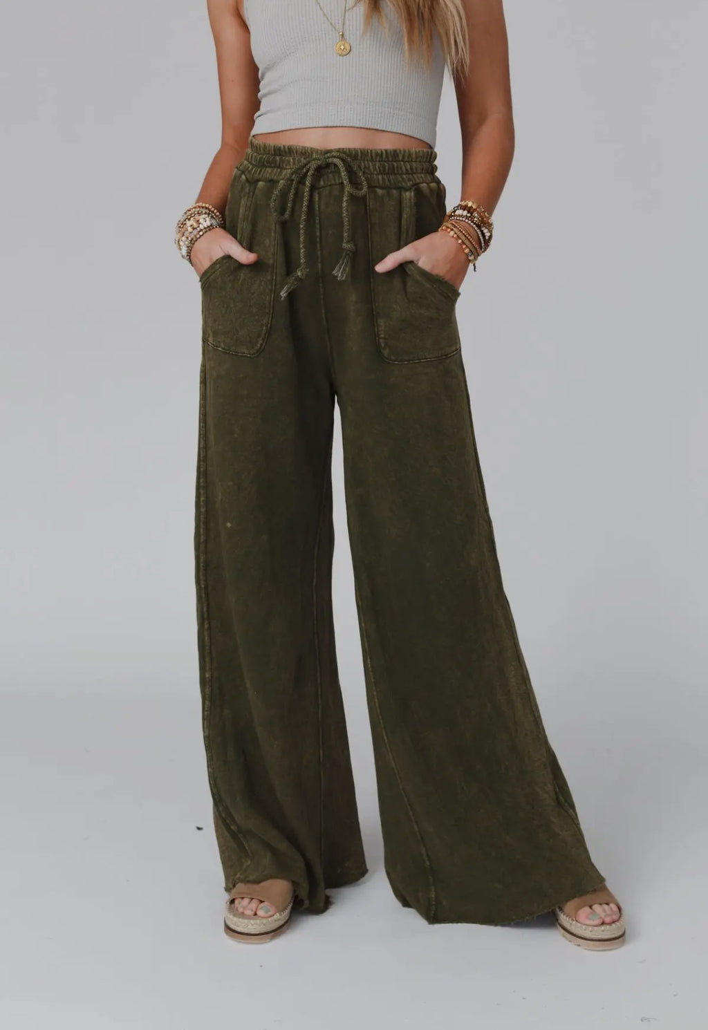 Mineral Wash Vintage Wide Leg Pant