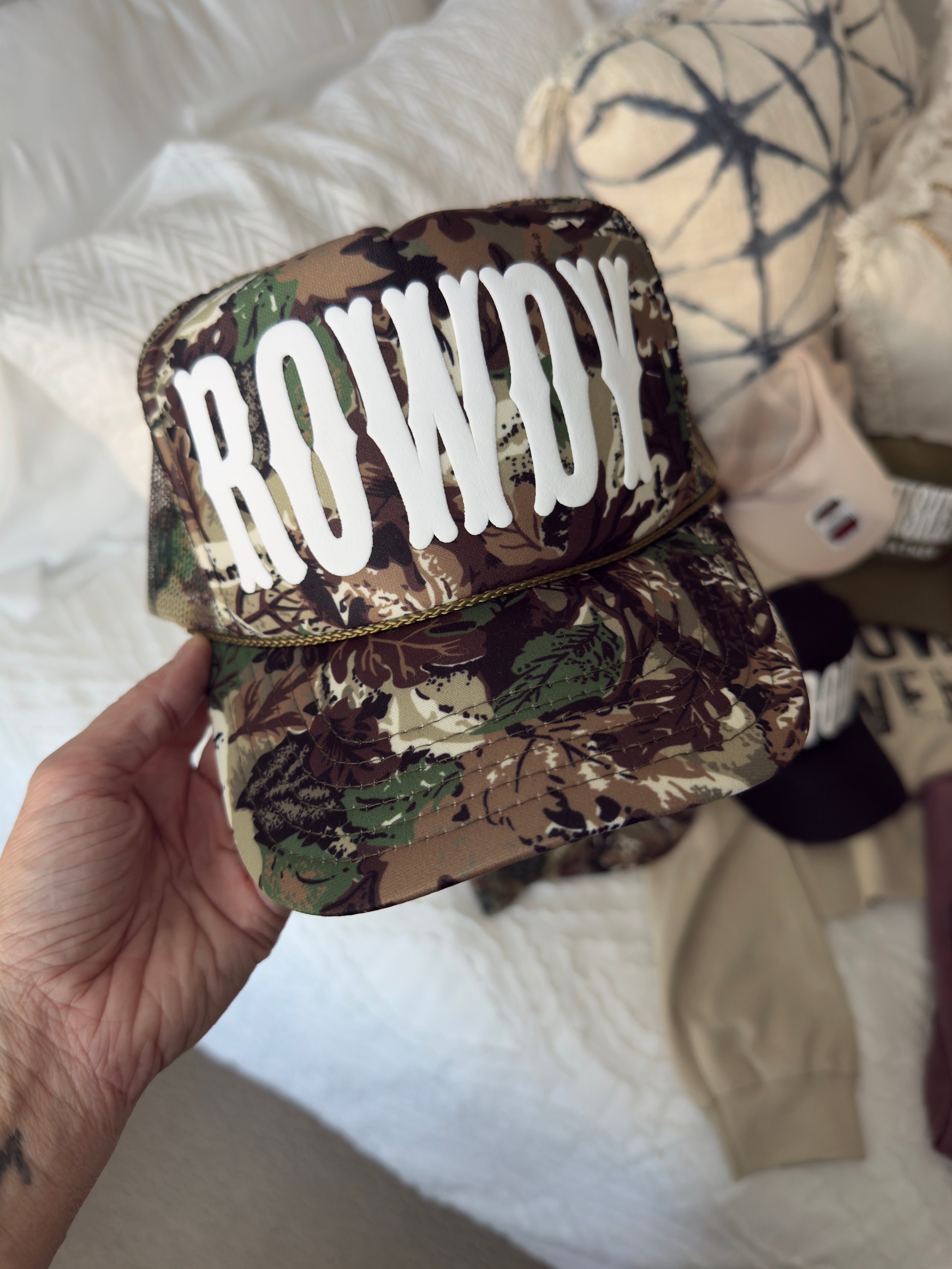 Puff Print Backwoods Rebel Trucker Collection