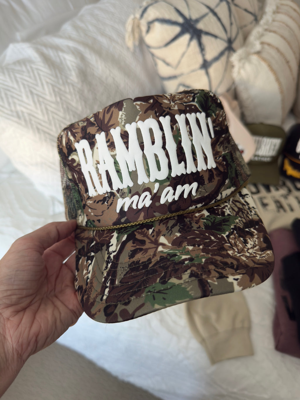 Puff Print Backwoods Rebel Trucker Collection