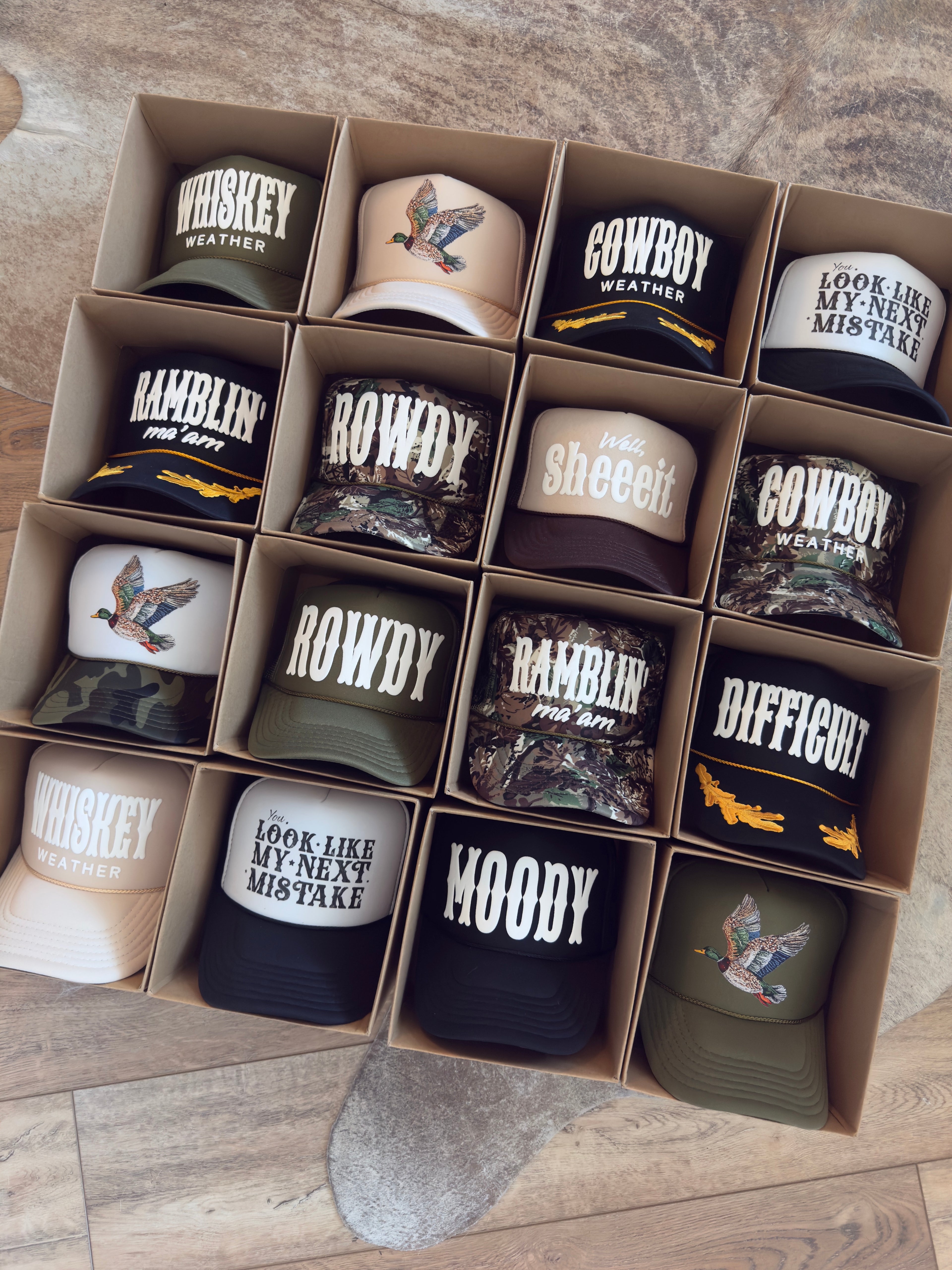 Puff Print Backwoods Rebel Trucker Collection