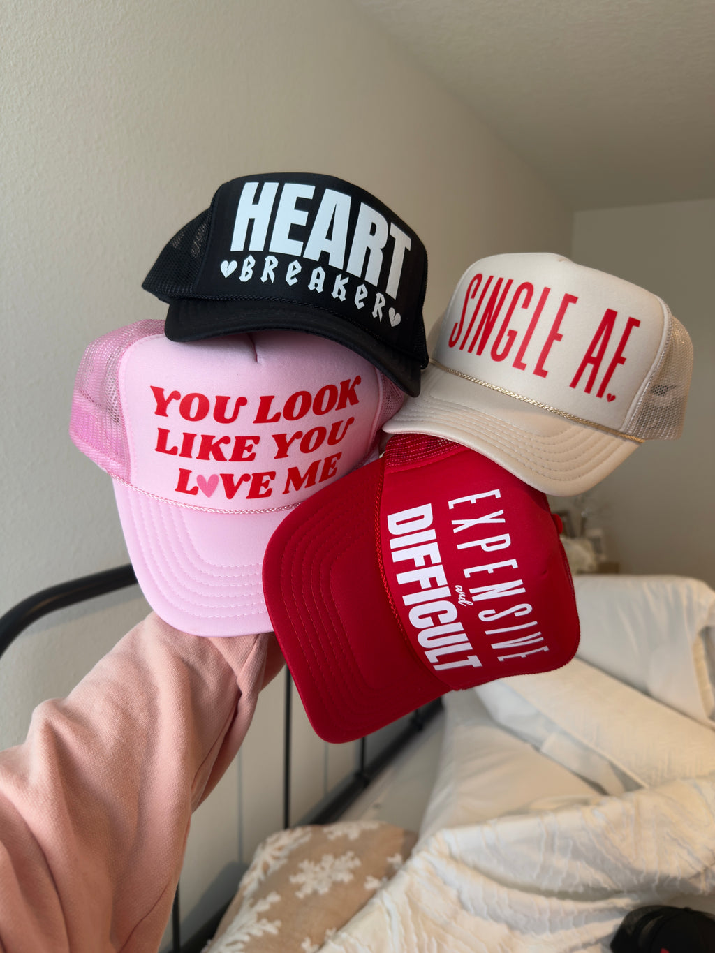 Puff Print Valentine Truckers