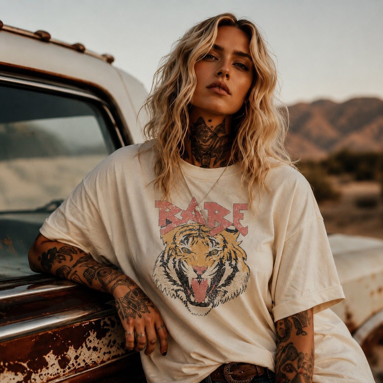 Fierce Babe Tiger Western Tee