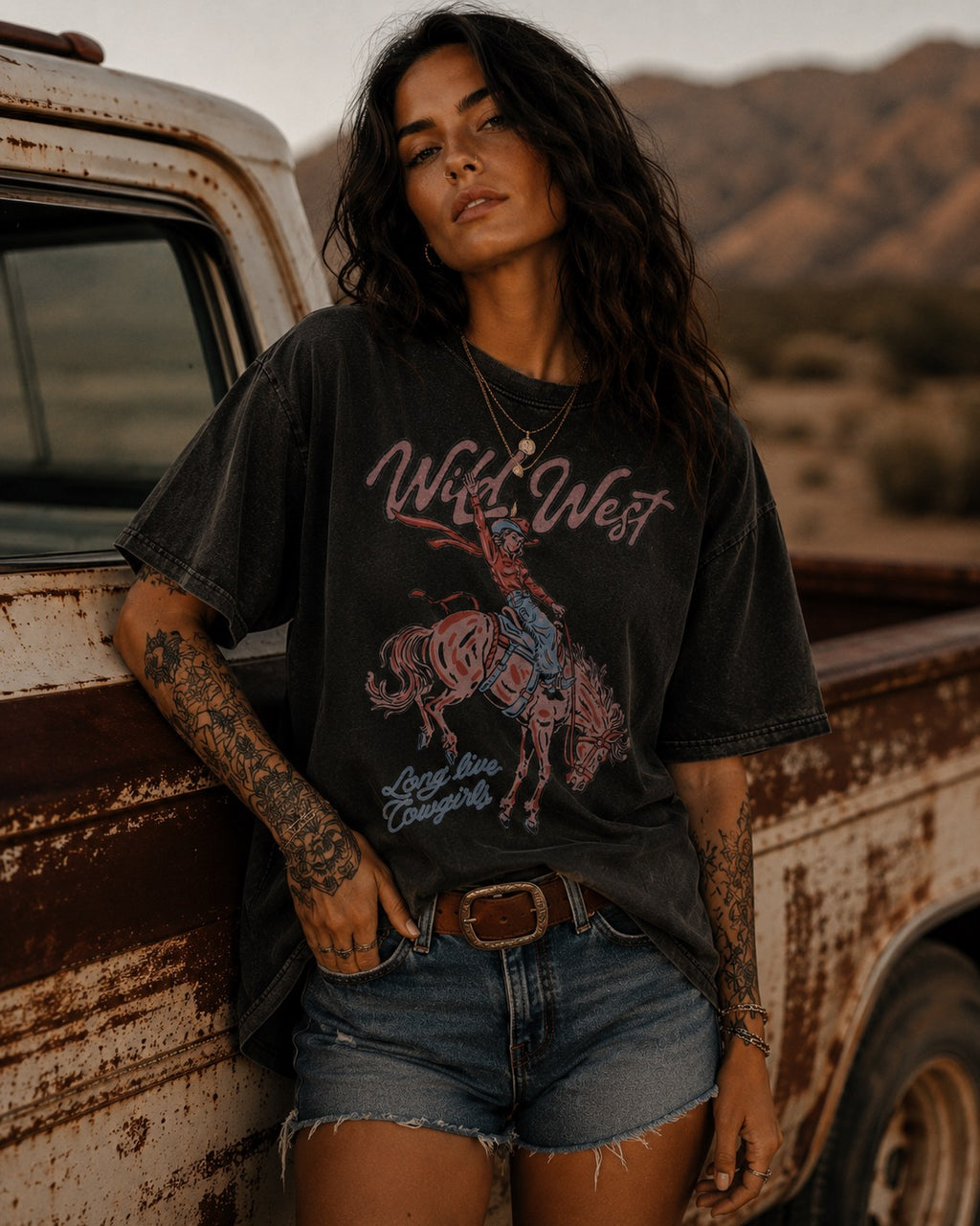 Wild West rodeo babe tee