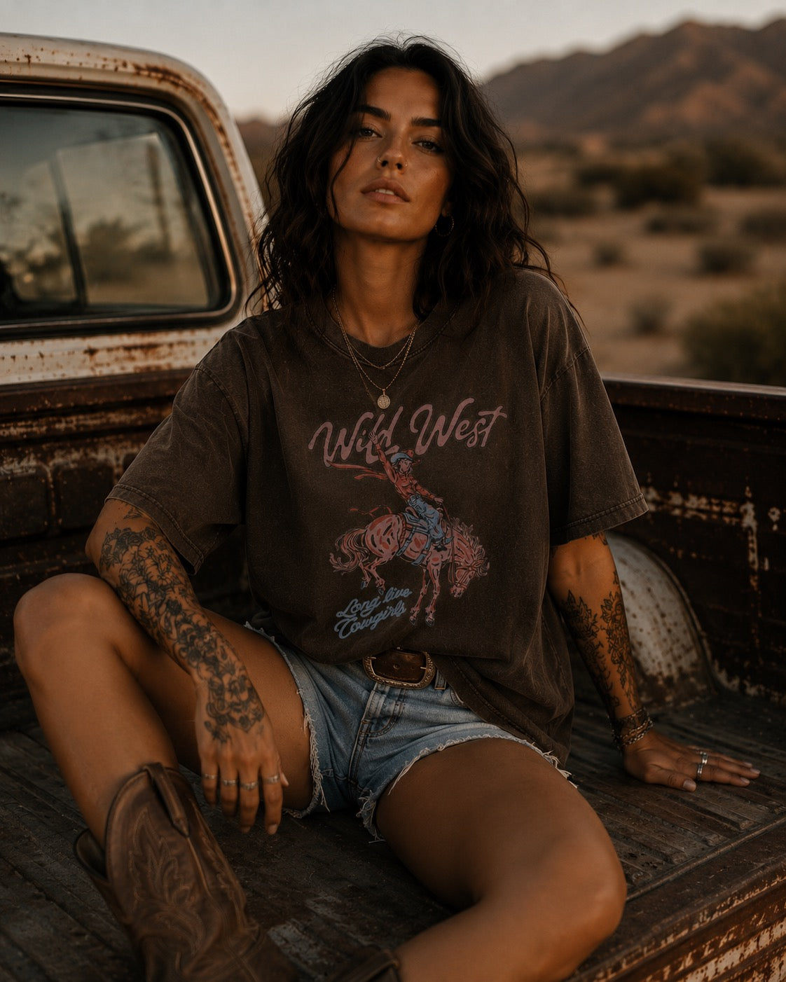 Wild West rodeo babe tee