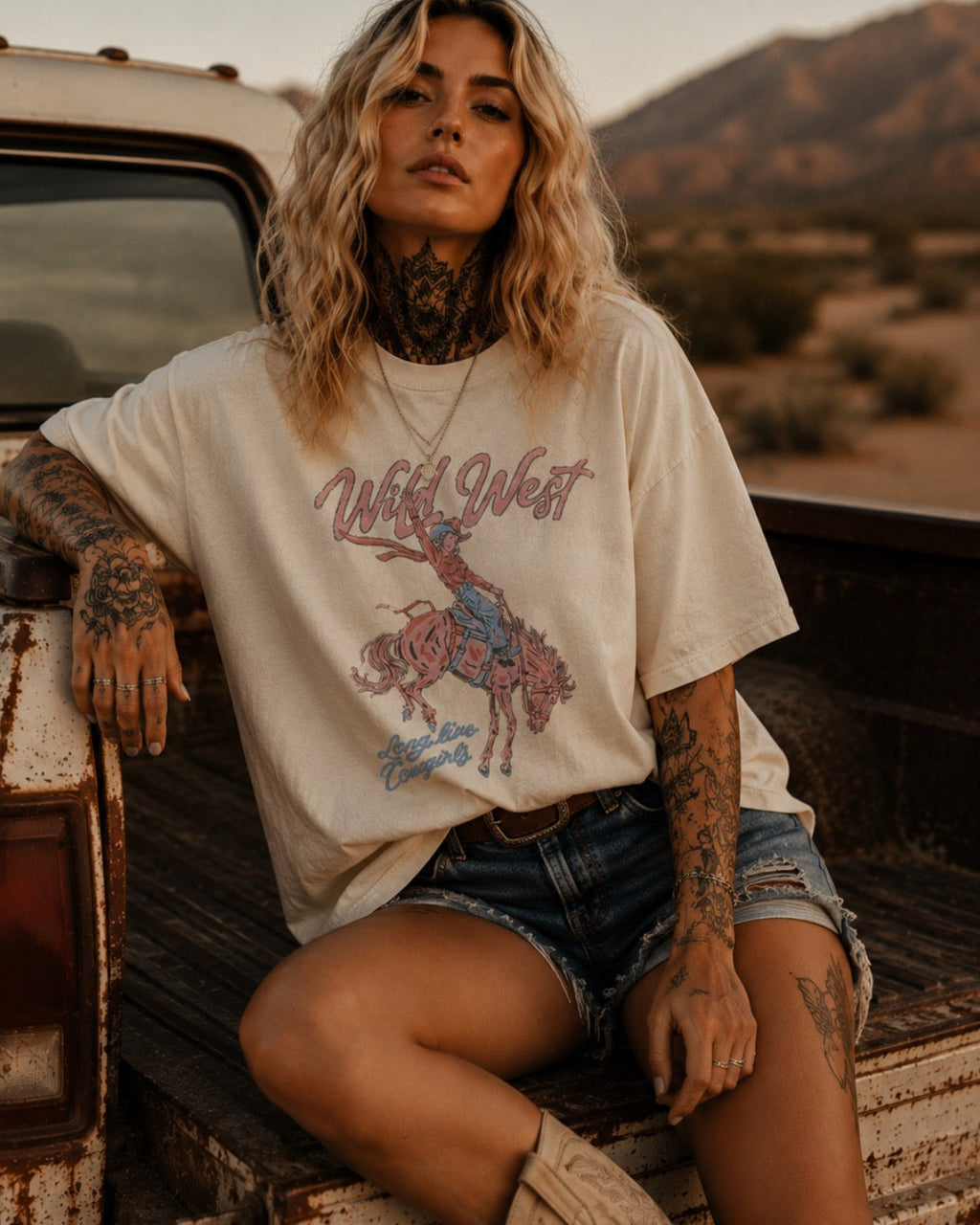 Wild West rodeo babe tee